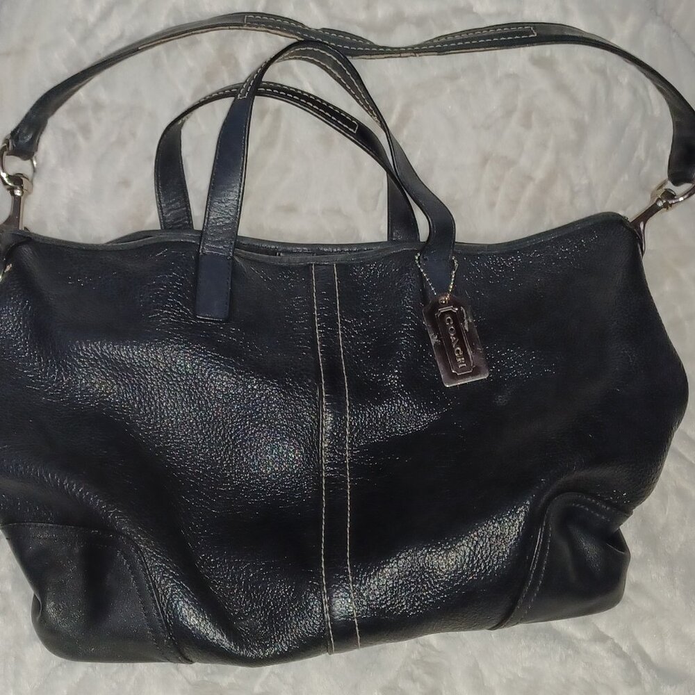 Coach Hadley Duffel, Black Leather - Picture 7 of 13